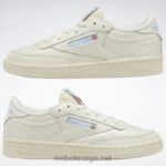 kritt/alabaster/himmelblå 2X42N8 Reebok club c 85 vintage damesko - Bilde 9