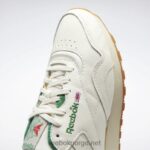 kritt/glengrønn/alabast 2X42N591 Reebok klassiske skinn pluss sko - Bilde 7