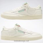 kritt/papirhvit/glengrønn 2X42N11 Reebok club c 85 vintage sko - Bilde 10