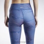 kvinner batikk blå 2X42N960 Reebok løpende leggings - Bilde 5