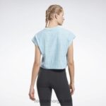 kvinner blå perle 2X42N895 Reebok perforert t-skjorte - Bilde 3