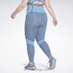 kvinner blå skifer 2X42N872 Reebok lux fargeblokk-tights med høy midje (plus size) - Bilde 3