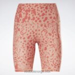 kvinner canyon koraller 2X42N736 Reebok lux modige, moderne shorts med høy midje med safariprint - Bilde 6