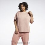 kvinner canyon koraller 2X42N982 Reebok klassisk vaffel-t-skjorte med naturlig farge (plus size)