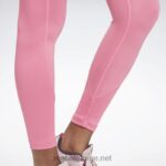 kvinner ekte rosa 2X42N679 Reebok treningsklare rib-leggings med høy vekst - Bilde 5