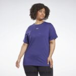 kvinner fet lilla 2X42N545 Reebok utbrent t-skjorte (plus size)