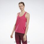 kvinner forfølge rosa 2X42N988 Reebok forent av fitness perforert tank topp
