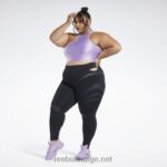 kvinner forvirret lilla 2X42N461 Reebok cardi b en-skulder crop tank topp (plus size) - Bilde 3