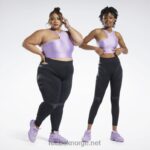 kvinner forvirret lilla 2X42N461 Reebok cardi b en-skulder crop tank topp (plus size) - Bilde 4