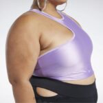 kvinner forvirret lilla 2X42N461 Reebok cardi b en-skulder crop tank topp (plus size) - Bilde 5
