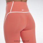 kvinner halvoransje bluss 2X42N347 Reebok lux fargeblokk-tights med høy midje - Bilde 5