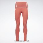 kvinner halvoransje bluss 2X42N347 Reebok lux fargeblokk-tights med høy midje - Bilde 7