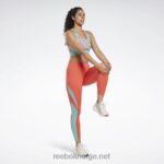kvinner halvoransje bluss 2X42N562 Reebok løpende vektorleggings - Bilde 2