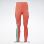 kvinner halvoransje bluss 2X42N562 Reebok løpende vektorleggings - Bilde 6