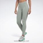 kvinner harmoni grønn 2X42N233 Reebok lux tights med høy midje