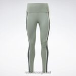 kvinner harmoni grønn 2X42N525 Reebok lux fargeblokk-tights med høy midje - Bilde 6