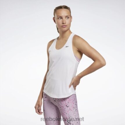 kvinner hvit 2X42N622 Reebok treningsklar tanktop med mesh-rygg