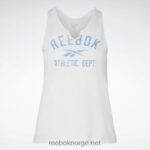 kvinner hvit 2X42N814 Reebok treningsklar supermium tanktopp med stor logo (plus size) - Bilde 6