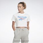 kvinner hvit/vektorblå 2X42N523 Reebok identitet t-skjorte