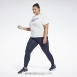 kvinner hvit/vektorblå 2X42N641 Reebok identitet t-skjorte (plus size) - Bilde 2