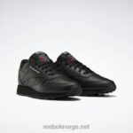 kvinner kjerne svart/ren grå 5 2X42N103 Reebok klassiske skinnsko - Bilde 3