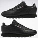 kvinner kjerne svart/ren grå 5 2X42N103 Reebok klassiske skinnsko - Bilde 9