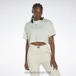 kvinner klassisk hvit 2X42N717 Reebok les mills crop t-skjorte
