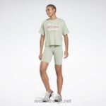 kvinner lett salvie 2X42N976 Reebok logo-shorts med identitet - Bilde 2