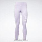 kvinner lilla oase 2X42N550 Reebok leggings med identitetslogo - Bilde 6