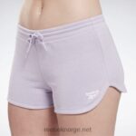 kvinner lilla oase 2X42N569 Reebok identitet fransk frotté shorts - Bilde 5