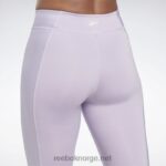 kvinner lilla oase 2X42N698 Reebok yoga leggings med høy midje, ytelsesribbe - Bilde 4