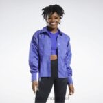 kvinner lilla stemning 2X42N457 Reebok cardi b topp