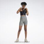 kvinner moderne beige 2X42N719 Reebok cardi b leggingshorts med høy midje - Bilde 3