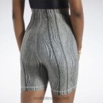 kvinner moderne beige 2X42N719 Reebok cardi b leggingshorts med høy midje - Bilde 5
