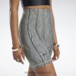 kvinner moderne beige 2X42N719 Reebok cardi b leggingshorts med høy midje - Bilde 6