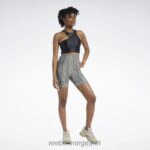 kvinner moderne beige 2X42N719 Reebok cardi b leggingshorts med høy midje - Bilde 8