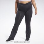 kvinner nattsvart 2X42N422 Reebok treningsklare bukseprogram bootcut-bukser (plus size)
