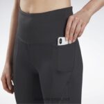 kvinner nattsvart 2X42N503 Reebok treningsklare bukseprogram høye leggings - Bilde 5