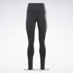 kvinner nattsvart 2X42N503 Reebok treningsklare bukseprogram høye leggings - Bilde 7