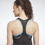 kvinner nattsvart 2X42N519 Reebok treningsklar tanktop med mesh-rygg - Bilde 5