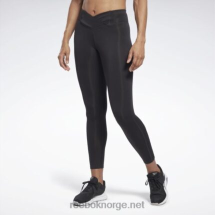 kvinner nattsvart 2X42N570 Reebok treningsklare bukseprogram leggings