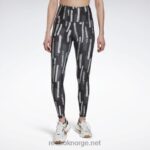 kvinner nattsvart 2X42N638 Reebok myt allover print tights