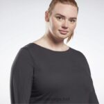 kvinner nattsvart 2X42N674 Reebok treningsklar supremium langermet t-skjorte (plus size) - Bilde 5