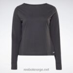 kvinner nattsvart 2X42N674 Reebok treningsklar supremium langermet t-skjorte (plus size) - Bilde 6