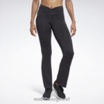 kvinner nattsvart 2X42N677 Reebok treningsklare bukseprogram bootcut-bukser