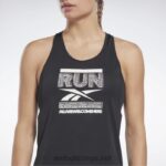 kvinner nattsvart 2X42N685 Reebok løpende speedwick grafisk tank-topp - Bilde 4