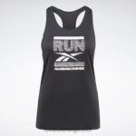 kvinner nattsvart 2X42N685 Reebok løpende speedwick grafisk tank-topp - Bilde 6