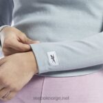 kvinner ren grå 3 2X42N619 Reebok classics naturlig fargestoff ribbet langermet sjal skjorte - Bilde 5