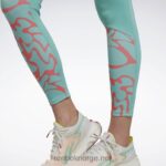 kvinner semi klassisk blågrønn 2X42N526 Reebok løpende leggings - Bilde 5