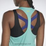kvinner semi klassisk blågrønn 2X42N552 Reebok les mills bodycombat activchill grafisk tanktopp - Bilde 4